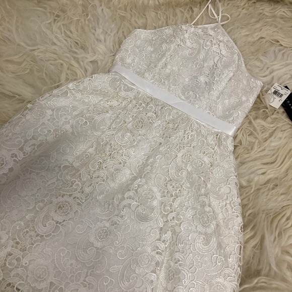 AIDAN MATTOX Lace Knee-Length Dress - Picture 3 of 12